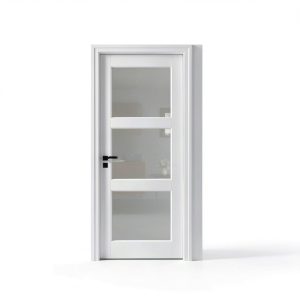 JUJUBON Interior Door Frosted Glass White MDF Slab-0