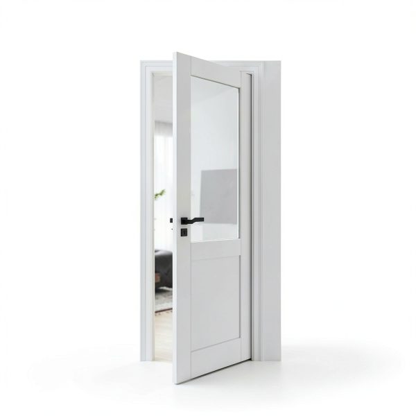 JUJUBON Interior French Door Slab Tempered Glass MDF-7