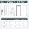 OHTOMO White Wood Modern Interior Slab Door with Glass-1