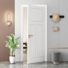 ProKitty White Solid Wood Modern Interior Slab Door-7