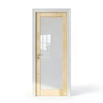 Interior French Door JUJUBON Natural Pine Slab-0