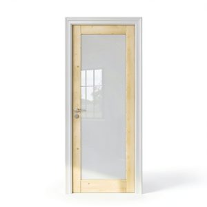 Interior French Door JUJUBON Natural Pine Slab-0