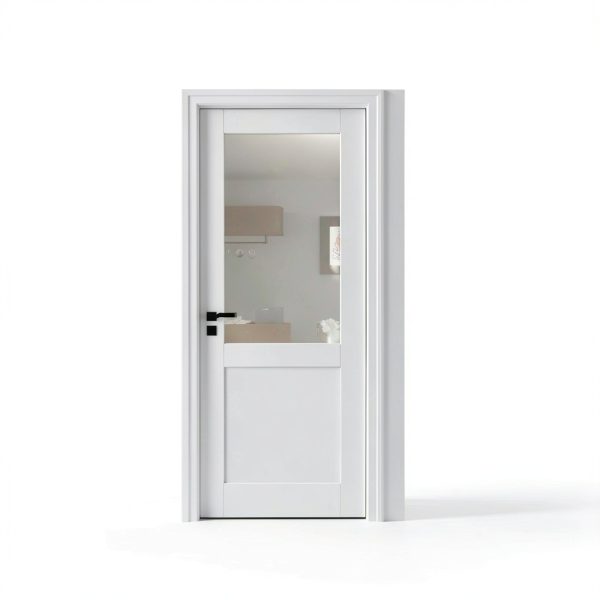 JUJUBON Interior French Door Slab Tempered Glass MDF-0
