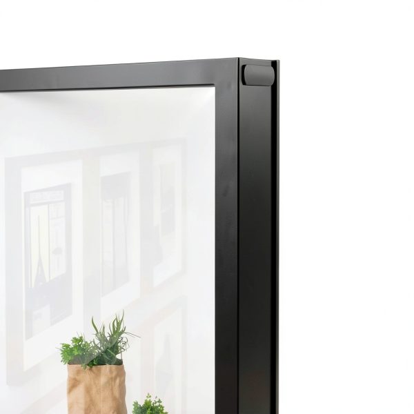 vidaXL Black Glass Interior Door Modern Aluminum Frame-4