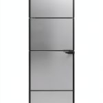 vidaXL Black Glass Interior Door Modern Aluminum Frame-0
