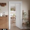 OHTOMO White Louvered Wood Door Modern Interior Slab-7