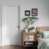 OHTOMO White Louvered Wood Door Modern Interior Slab-8