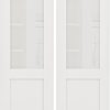 JUJUBON Interior Slab Doors Double Doors Tempered Glass MDF-0