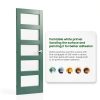 SMARTSTANDARD White Glass Pantry Door Modern Solid Core-4
