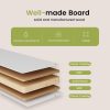 OHTOMO White Primed Frosted Glass Door Solid Core Wood-7