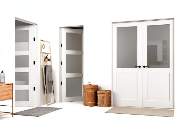 JUJUBON Interior French Door Slab Tempered Glass MDF-6