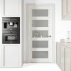 CRUTOP Interior Slab Door Modern MDF Glass Privacy-0