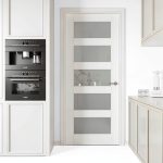 CRUTOP Interior Slab Door Modern MDF Glass Privacy-0