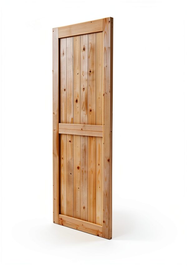 ROYMELO Wood Barn Door Rustic Style Solid Spruce 36x80-7