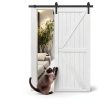 S&Z TOPHAND Barn Door Wood Country Style White Interior-4