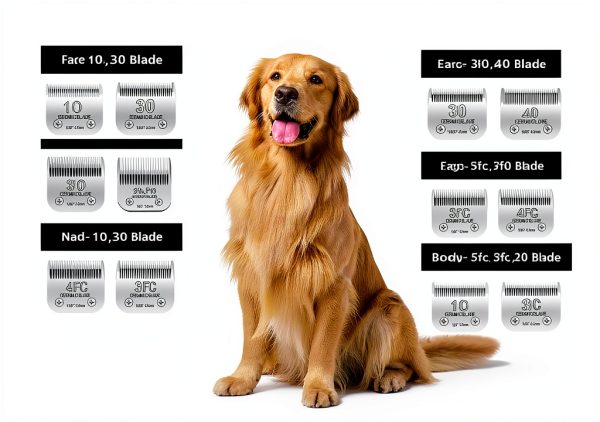 10# Pet Grooming Clipper Replacement Blades, Detachable Blade Compatible with Andis/wahl/Oster Dog Clippers,10 Blade 1/16-inch, Made of Ceramic & Stainless Steel Blade-5