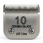 10# Pet Grooming Clipper Replacement Blades, Detachable Blade Compatible with Andis/wahl/Oster Dog Clippers,10 Blade 1/16-inch, Made of Ceramic & Stainless Steel Blade-0