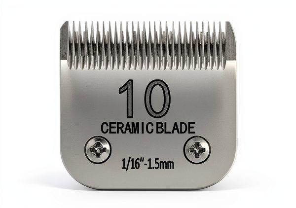 10# Pet Grooming Clipper Replacement Blades, Detachable Blade Compatible with Andis/wahl/Oster Dog Clippers,10 Blade 1/16-inch, Made of Ceramic & Stainless Steel Blade-0