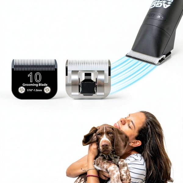 10# Dog Grooming Clipper Replacement Blades, Detachable Blade Compatible with Andis/wahl/Oster Pet Clippers,10 Blade 1/16-inch, Made of Ceramic & Stainless Steel Blade, Black-6